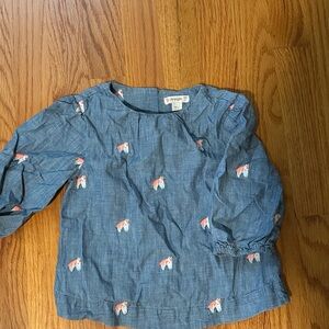 Crewcuts unicorn chambray Top